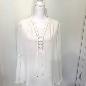 White House Black Market White Blouse